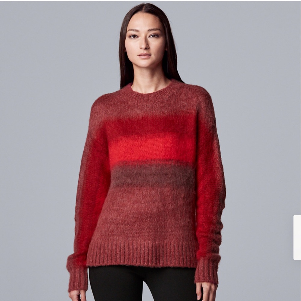 Vera Wang base placed stripe sweater Size XL